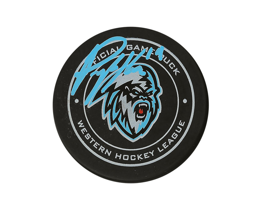 Palet de match officiel Winnipeg Ice autographié par Peyton Krebs
