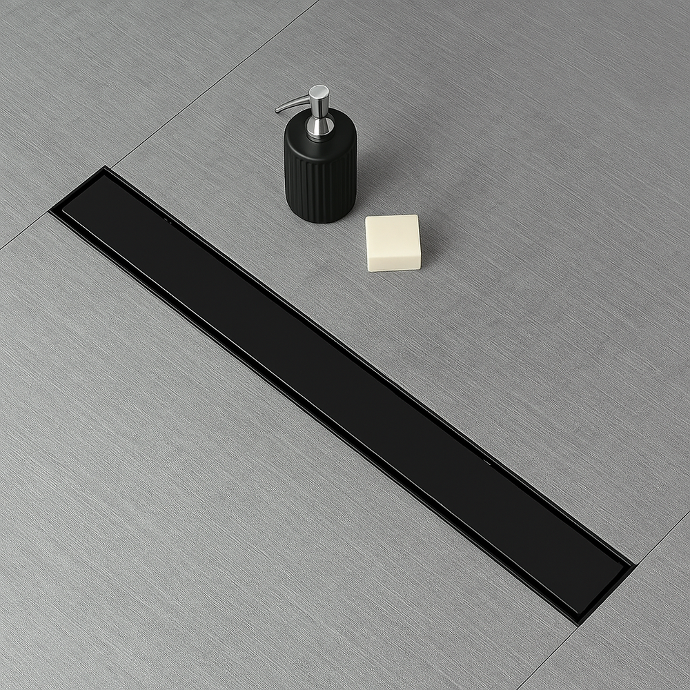 Cascena 28″ Linear Shower Drain, 304 Stainless — Tile-In or Grate Cover