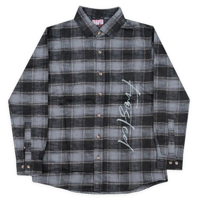 Chandail à Manches Longues 'Checks' en Flanelle Frosted Skateboards - Tan/Bleu