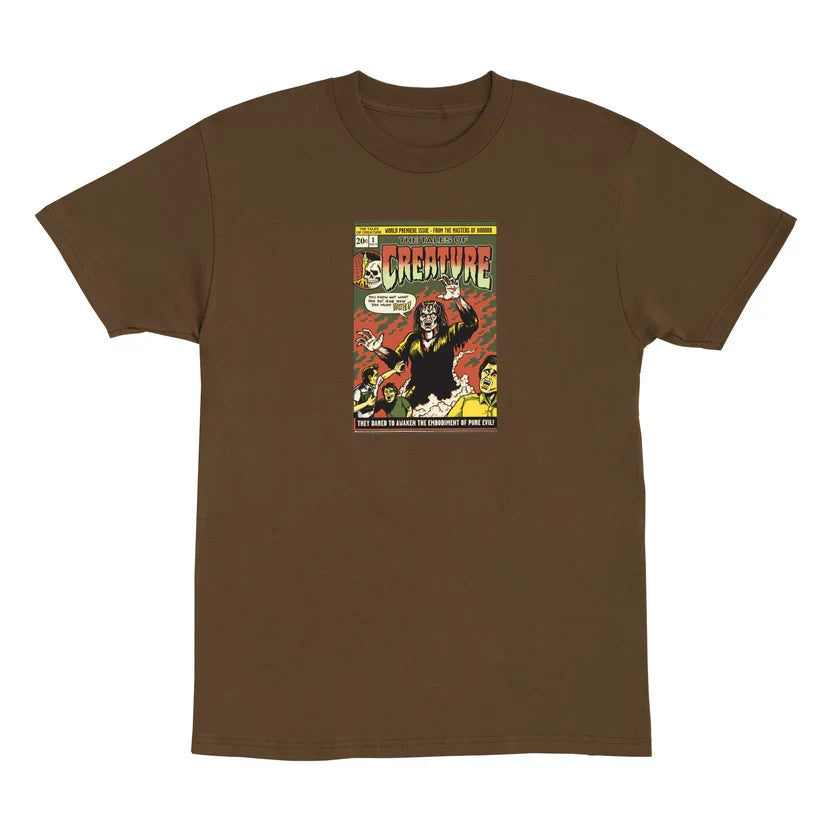T-shirt 'Comic Book Relic' de Creature - Chocolat noir