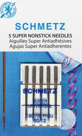 SCHMETZ # 4502 Universal Super Nonstick Needles Carded - 80/12 - 5 Pieces — Cottage Quilting Ltd.