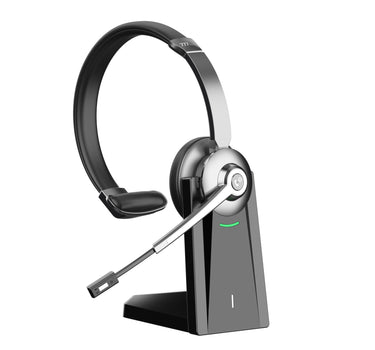 ProComm™ Professional Bluetooth Headset for Microsoft Teams & Call Centers – Wireless Headset with Noise-Cancelling Microphone, USB Dongle & Charging Base – Office, VoIP & Trucker Use