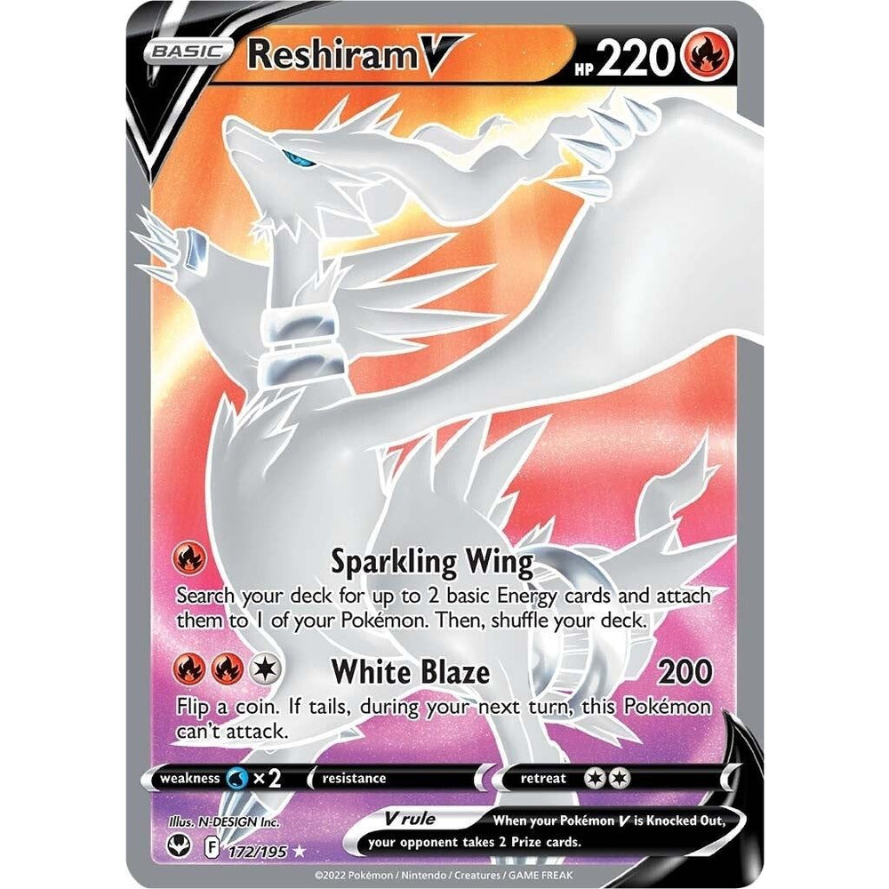 Reshiram V (Full Art) (172/195) (SWSH12)