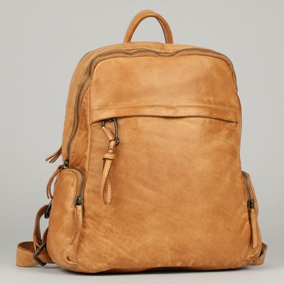 Sac à dos en cuir de première qualité MET. Rucksack urbain