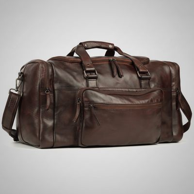 Sacoche Duffel MET en Cuir Premium, Petit Modèle. Sac de Voyage Urbain pour la Fin de Semaine