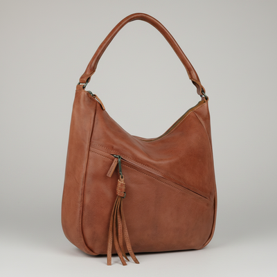 Sac à bandoulière MET en cuir de première qualité. Hobo urbain décontracté