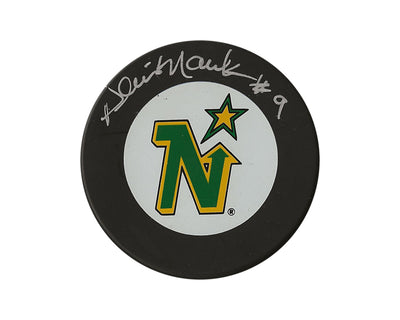 Palet Dennis Maruk dédicacé, modèle autographié vintage des Minnesota North Stars