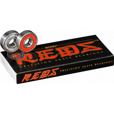 Roulements de skateboard Bones 'Reds' Precision - Rouges (8 paquets)