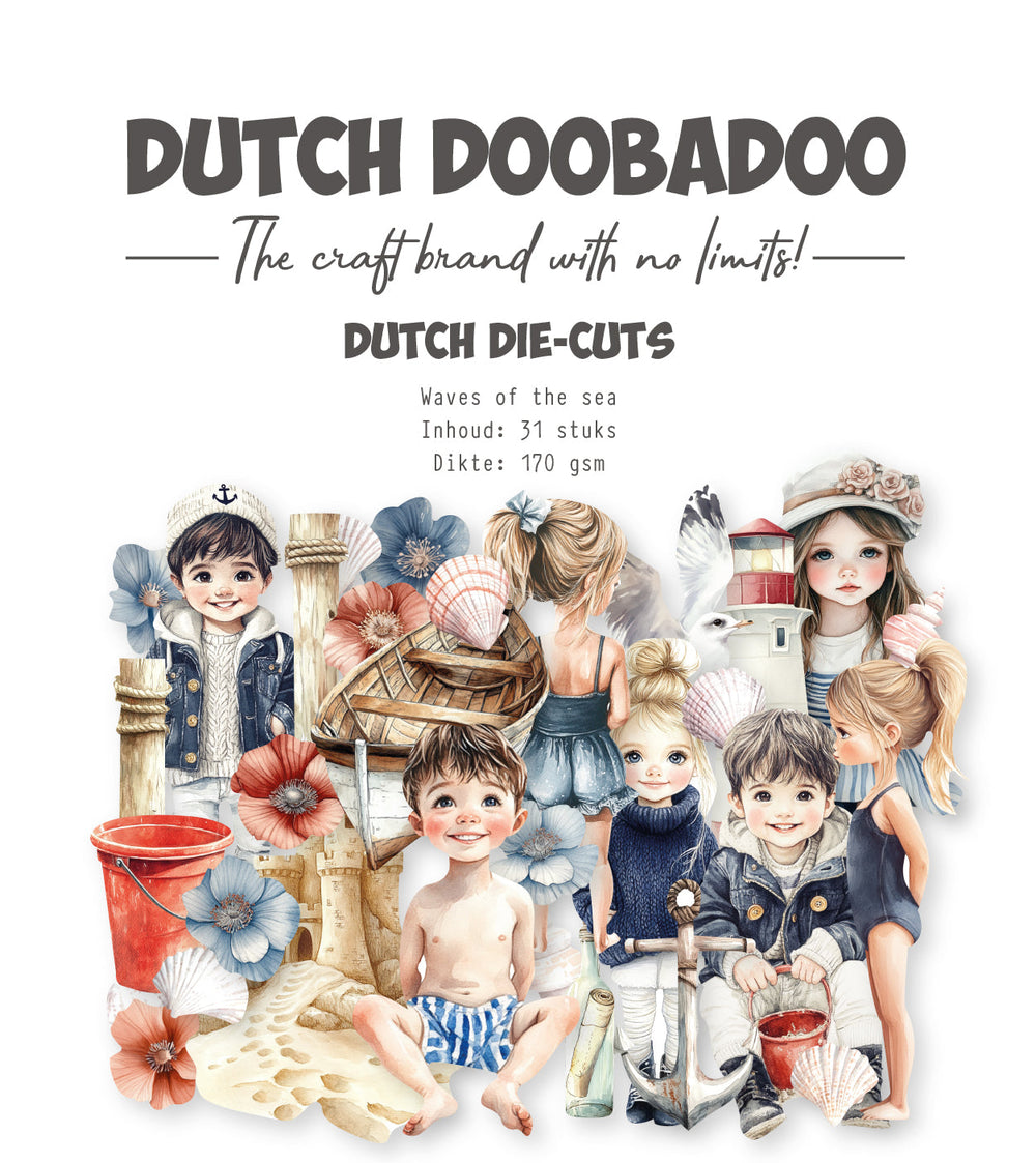 Dutch Doobadoo DDBD Matrices de découpe collage Vagues de la mer