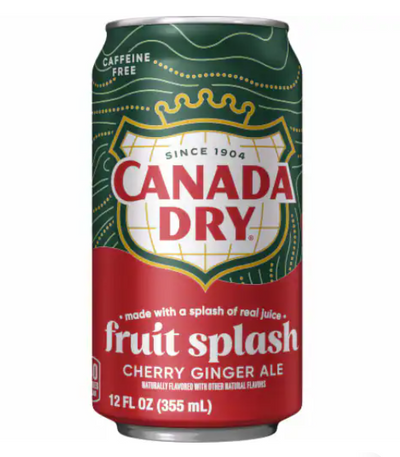 Canada Dry Fruit Splash Soda - Cherry Ginger Ale (355mL)
