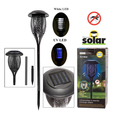 DECO LITE 49028 Solar 31.5" LED Light & UV Bug Zapper Garden Stake