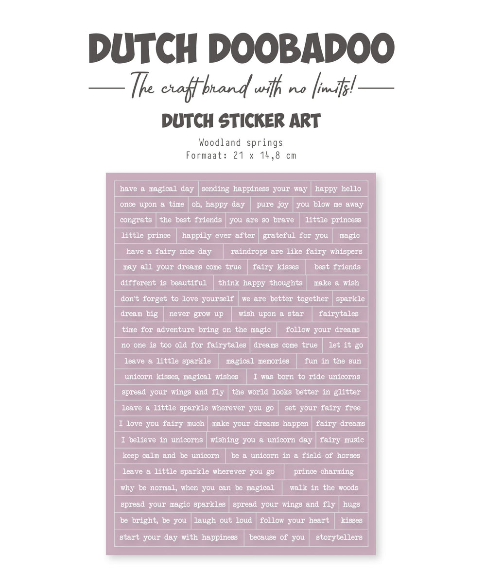 Dutch Doobadoo DDBD Autocollants d'art néerlandais A5 Sources boisées