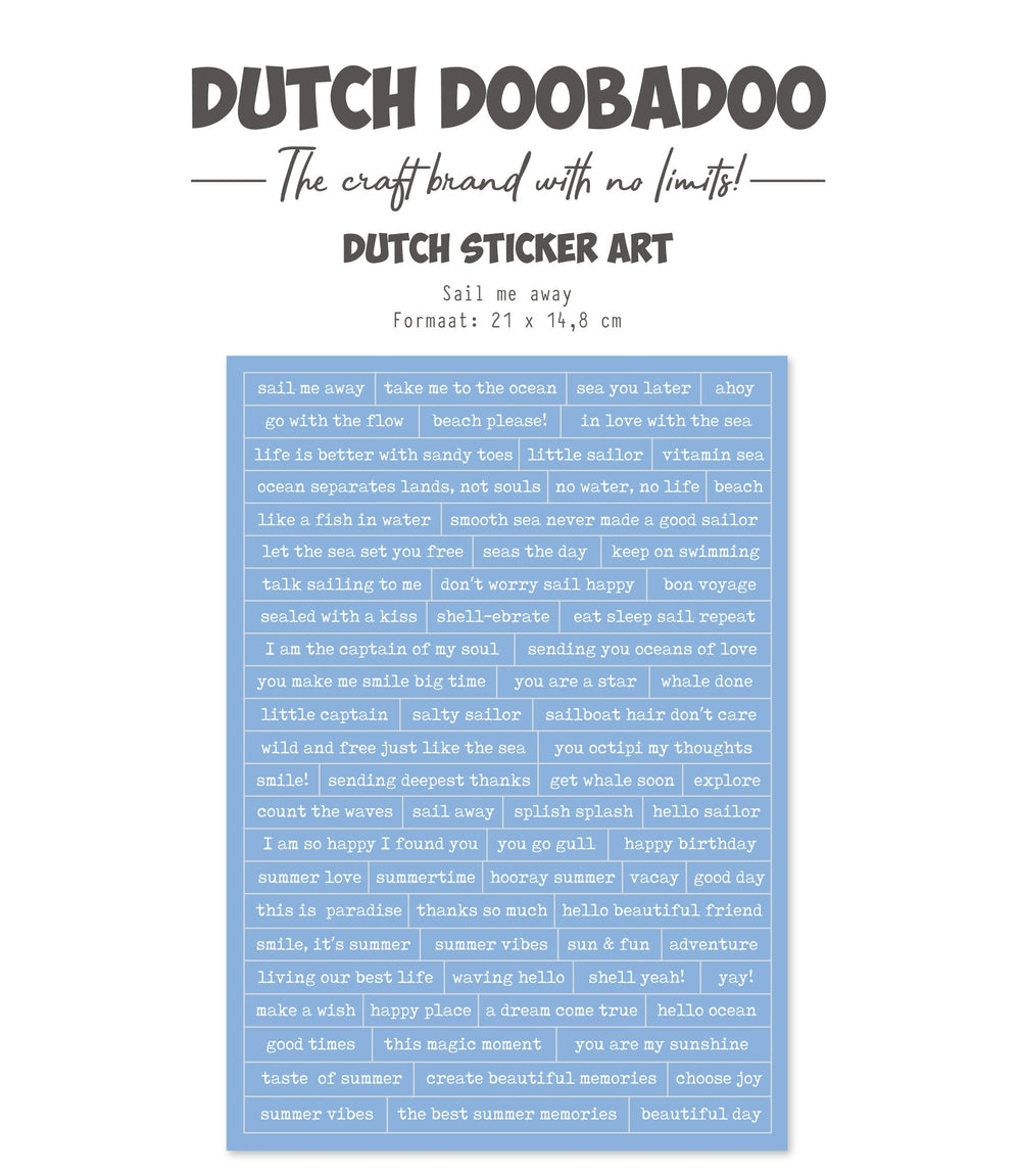 Dutch Doobadoo DDBD Dutch Sticker A5 Hissez les voiles