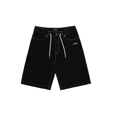Shorts "Classic" en denim ample - Noir