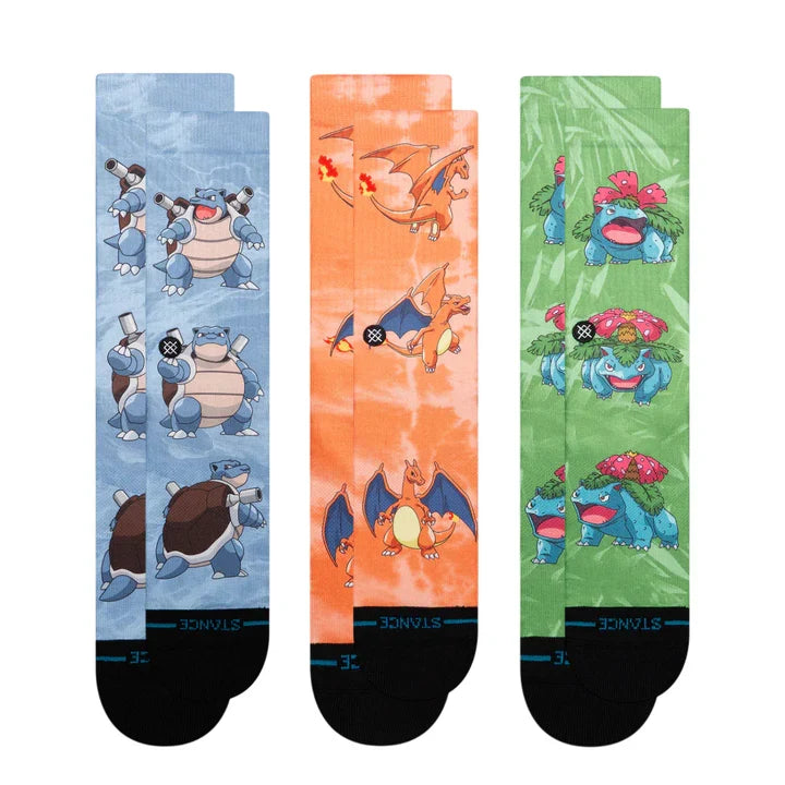 Chaussettes mi-haut Stance x Pokémon 'Starter' - Multicolore (3 paires)