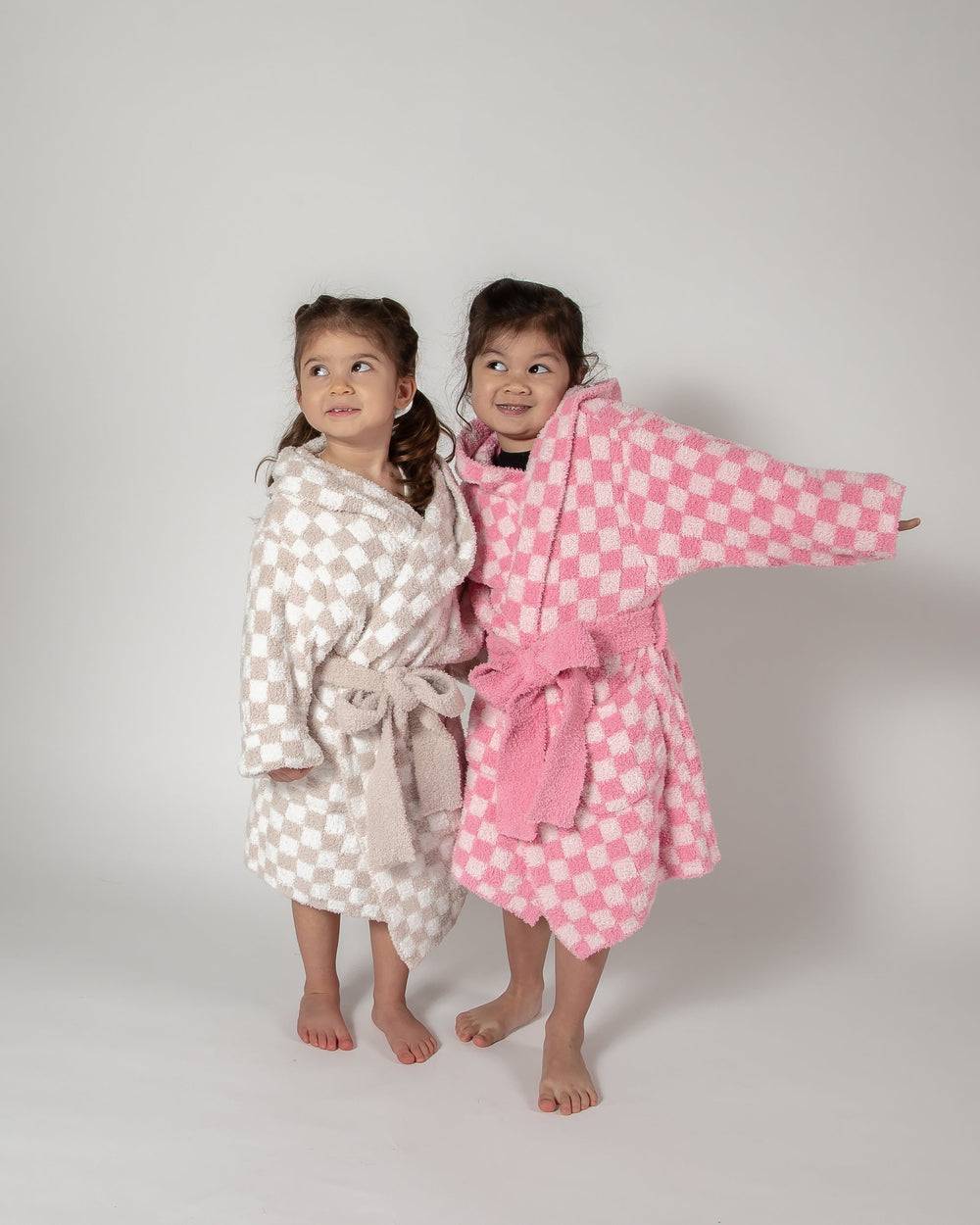 Robe à Capuchon à Carreaux pour Enfants