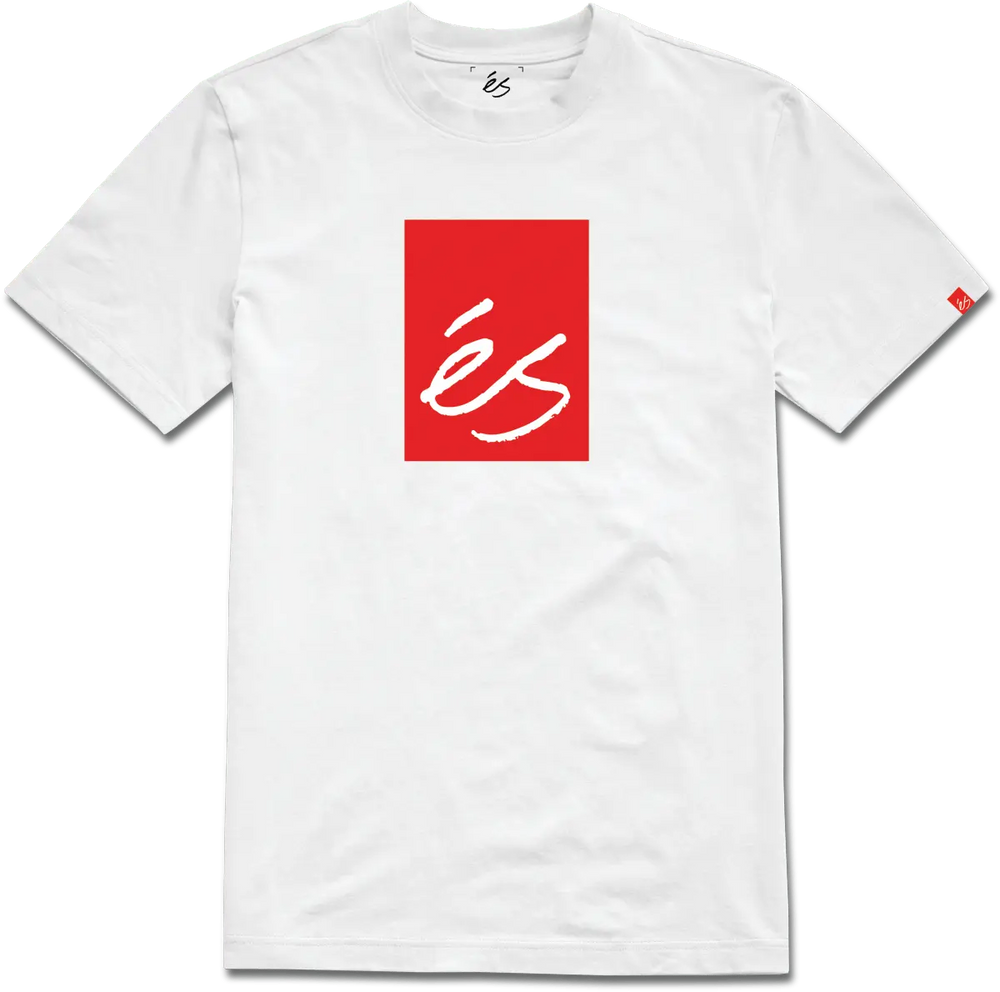 éS 'Main Block' Tee - White