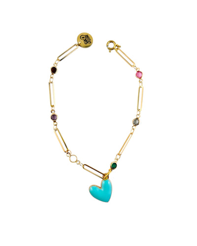 Bracelet Cœur Pop - Blue Belle