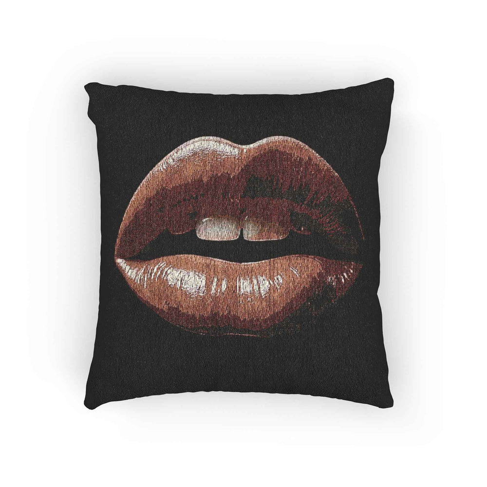 Coussin tissé design Baiser | Coussin d'appoint Imprimé Lèvres