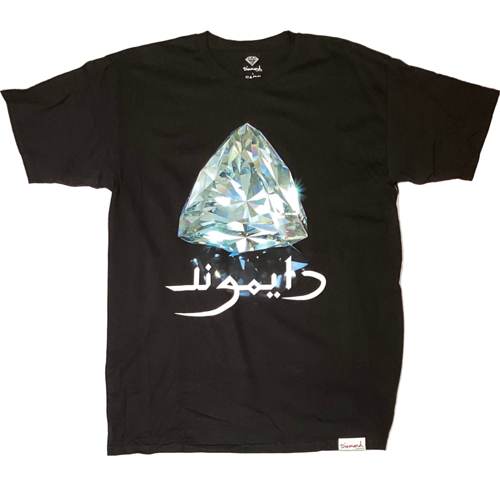 T-shirt "Logo Arabe" en diamant - Noir