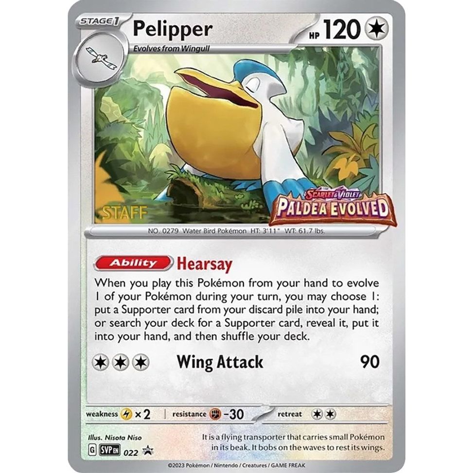 Pelipper - 022 (Prerelease) [Staff] (022) (SVP)