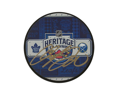 Palet souvenir Heritage Classic 2022 autographié par Cody Eakin