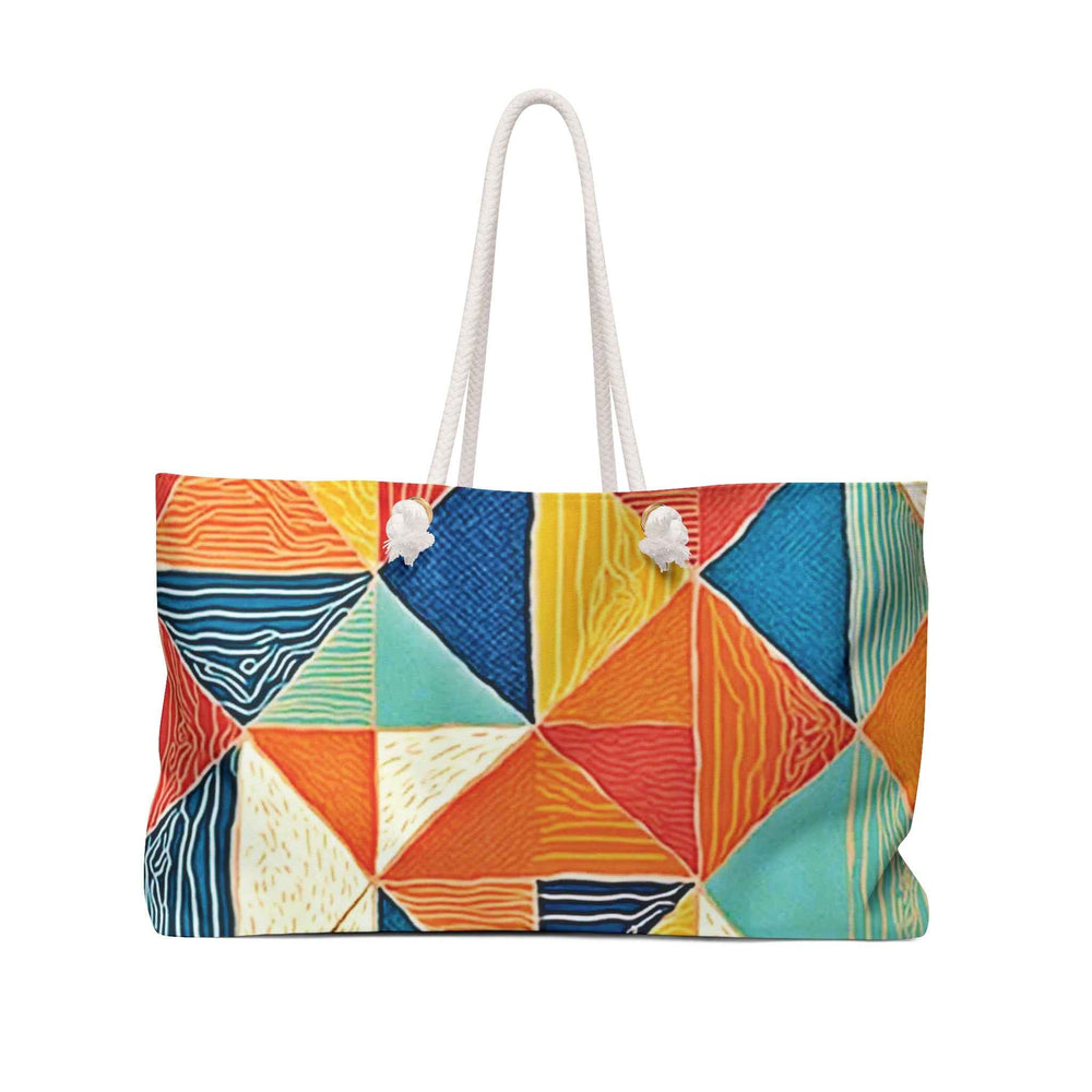 Sac de voyage à motif de triangles géométriques colorés | Sac fourre-tout de voyage éclatant | Sac de plage | Grand sac fourre-tout | Sac de cabine pour maman