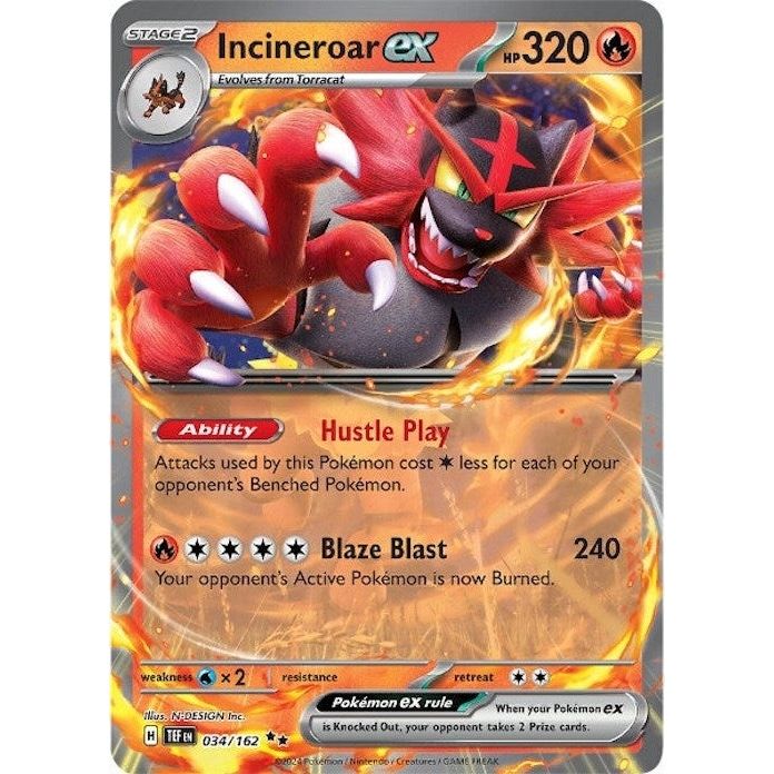 Incineroar ex (034/162) (TEF)