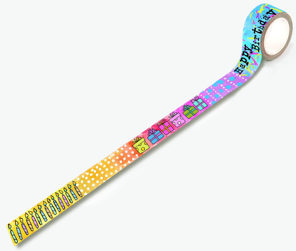 AALL and Create #55 - Washi Tape - Birthday Bumps — Ecstasy Crafts