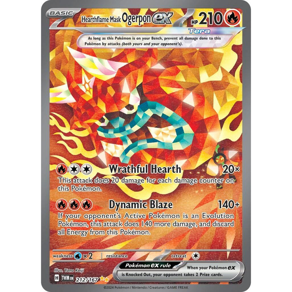 Hearthflame Mask Ogerpon ex (212/167) (TWM)