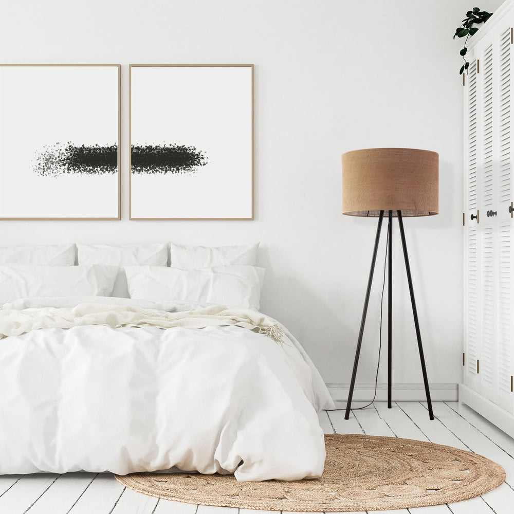 Lampadaire JUTE naturel tissé pour salon, chambre à coucher et coin lecture – Éclairage minimaliste scandinave