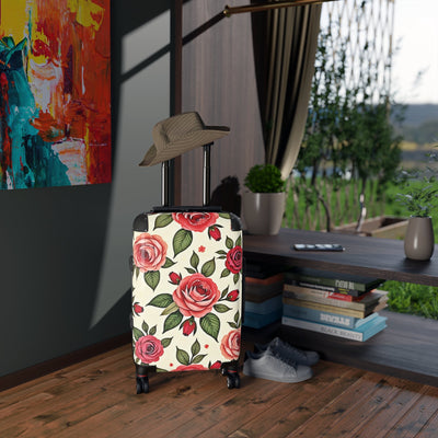 Valise à imprimé roses – Bagage cabine floral vintage