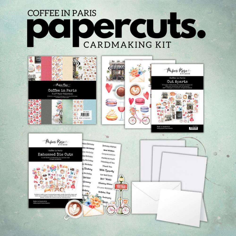 Coffee In Paris Papercuts Cardmaking Kit 32523