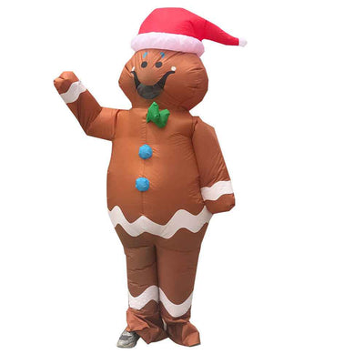 Complet bonhomme pain d'épices pour adultes, tenue de poupée de Noël animée