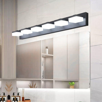 Luminaire de coiffeuse à LED noir à 6 lumières (Livraison aux États-Unis seulement)