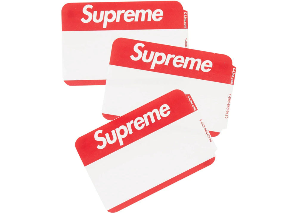 Supreme x C-Line Écussons Nom - Rouge (Paquet de 100)
