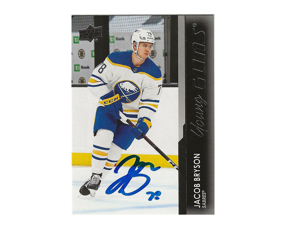 Carte de hockey Jacob Bryson autographiée 2021-22 Upper Deck Young Guns #248