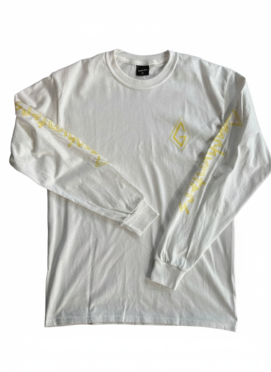 Gnarhunters 'OG Logo' Manches Longues - Blanc/Jaune
