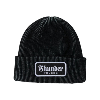 Thunder 'Script Patch' Beanie - Grey/Black/White
