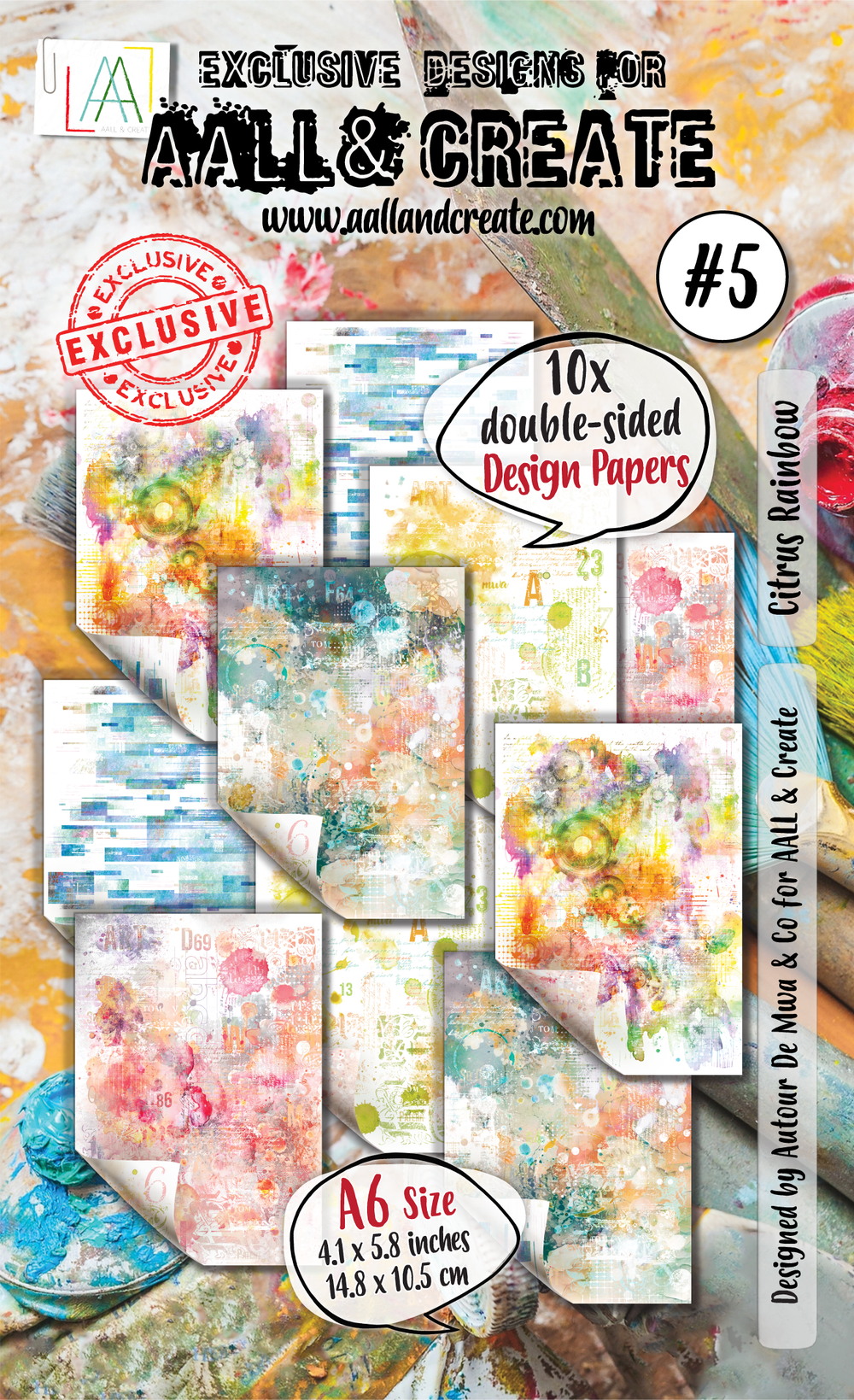 AALL and Create - Papier Design A6 - Citrus Rainbow