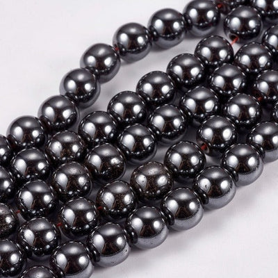 Perles d'Hématite Noire