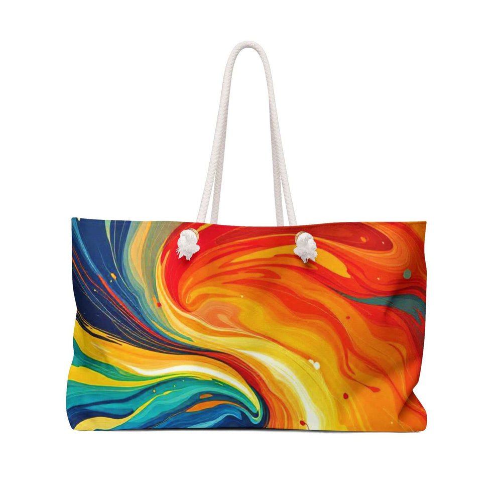 Sac de fin de semaine abstrait à motifs tourbillonnants colorés | Imprimé marbré éclatant, Grand sac fourre-tout
