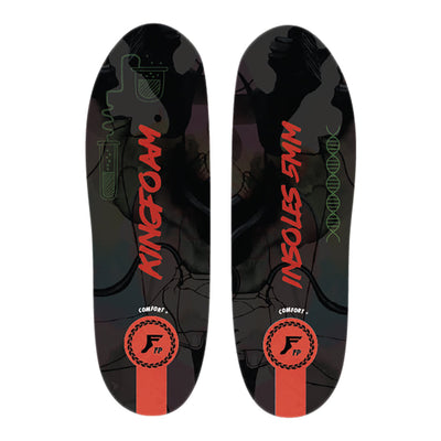 Semelles FP Insoles 'Kingfoam Flat' - Camo Noir/Rouge (5MM)