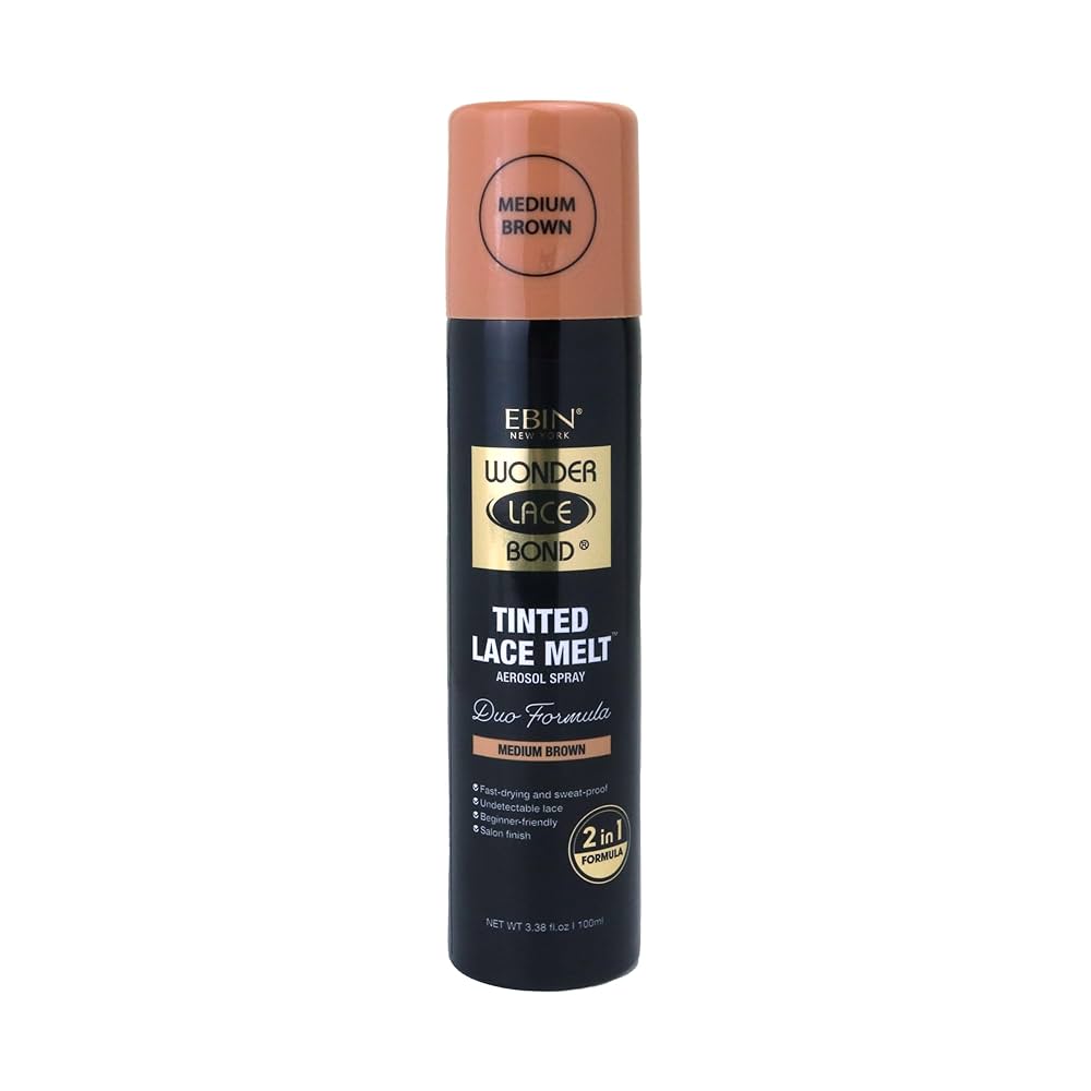 EBIN NEW YORK WONDER BOND TINTED LACE MELT SPRAY – MEDIUM BROWN 3.38OZ