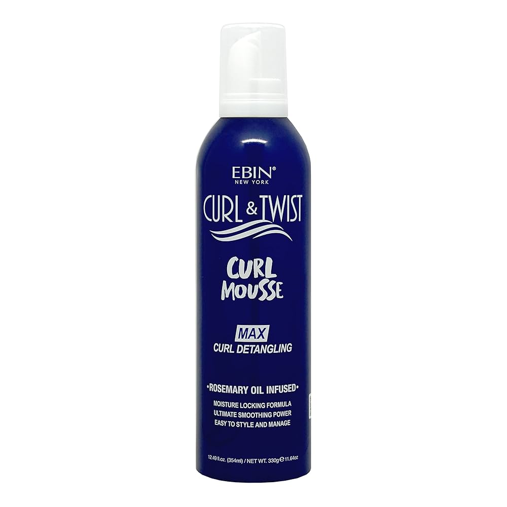 EBIN NEW YORK CURL & TWIST CURL MOUSSE MAX CURL DETANGLING 12.49OZ