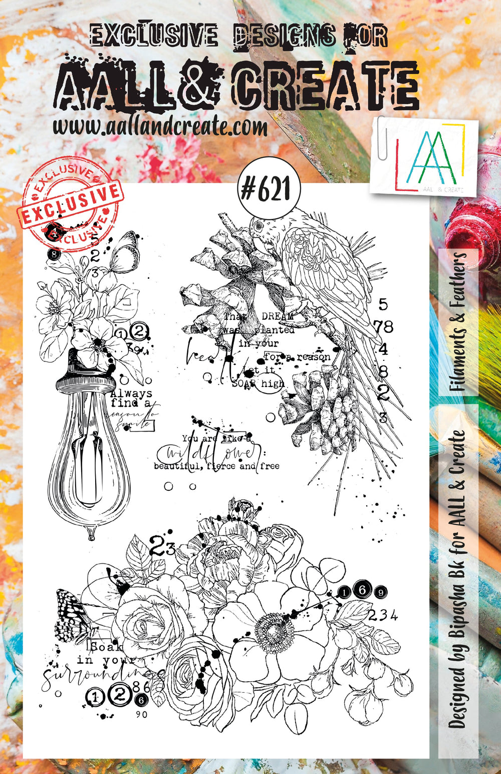 AALL and Create Set de tampons - 621 - Filaments et Plumes