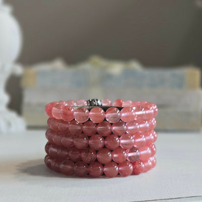 Cherry Quartz Gemstone Bracelet