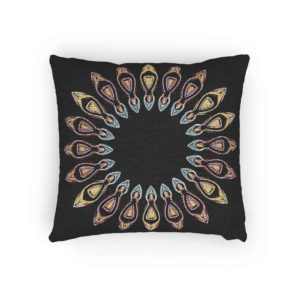 Coussin tissé à motif géométrique | Coussin décoratif d'appoint