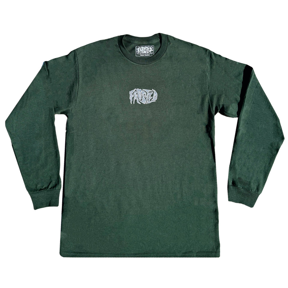T-shirt manches longues 'Silver Glitch Classic' de Frosted Skateboards - Vert forêt