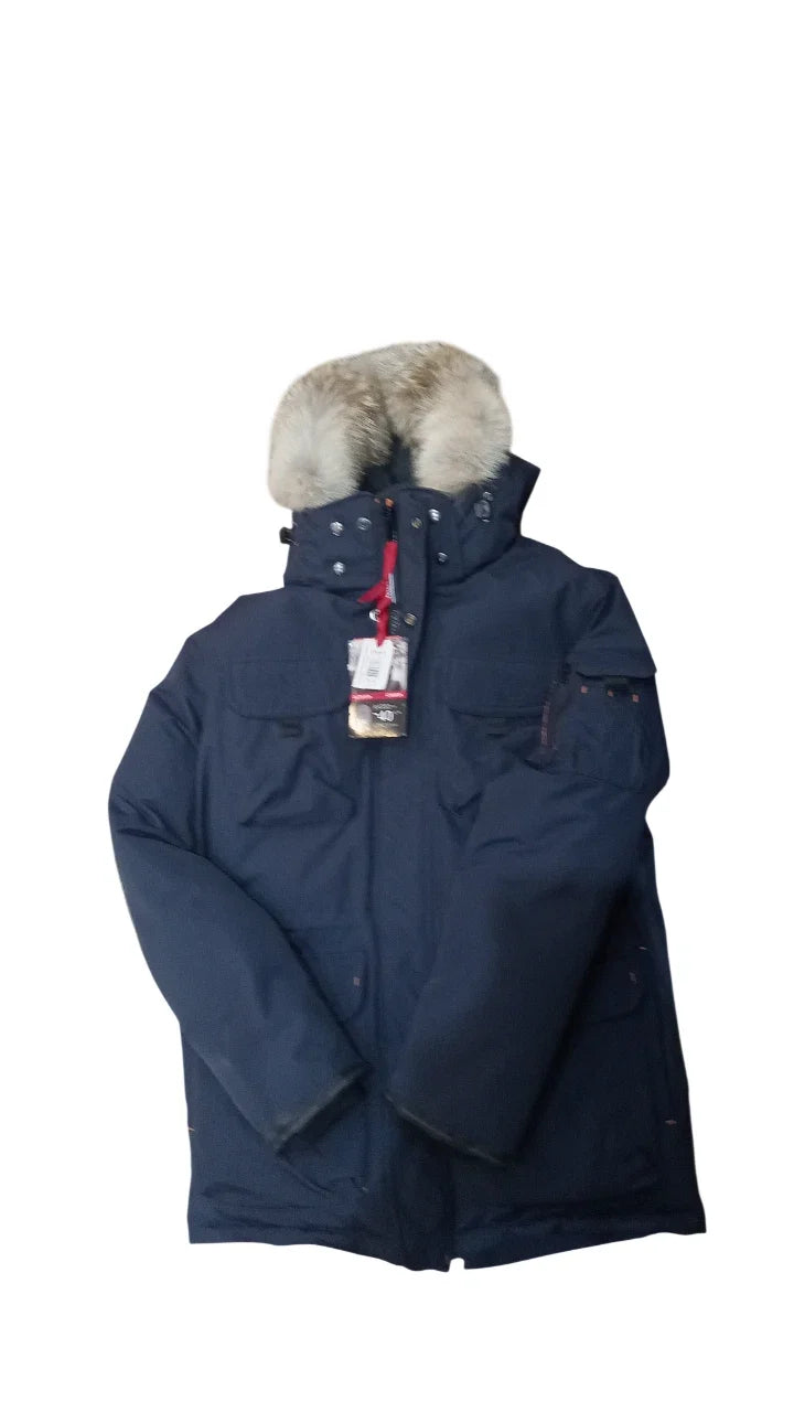 Outdoor Survival Canada Mens Atka -40 Down Parka Medium, Cold Lake Blue - ON DISPLAY